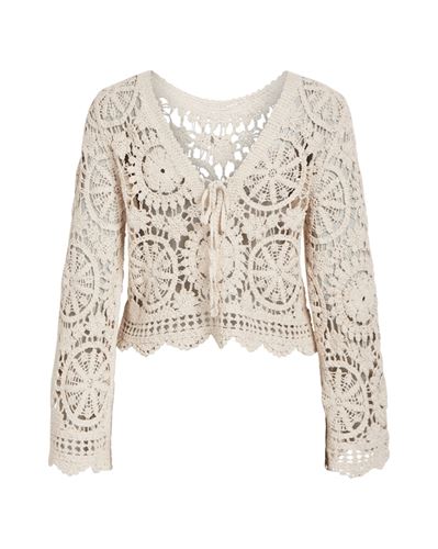 Toppar - Objpetra knit pullover – Sandshell